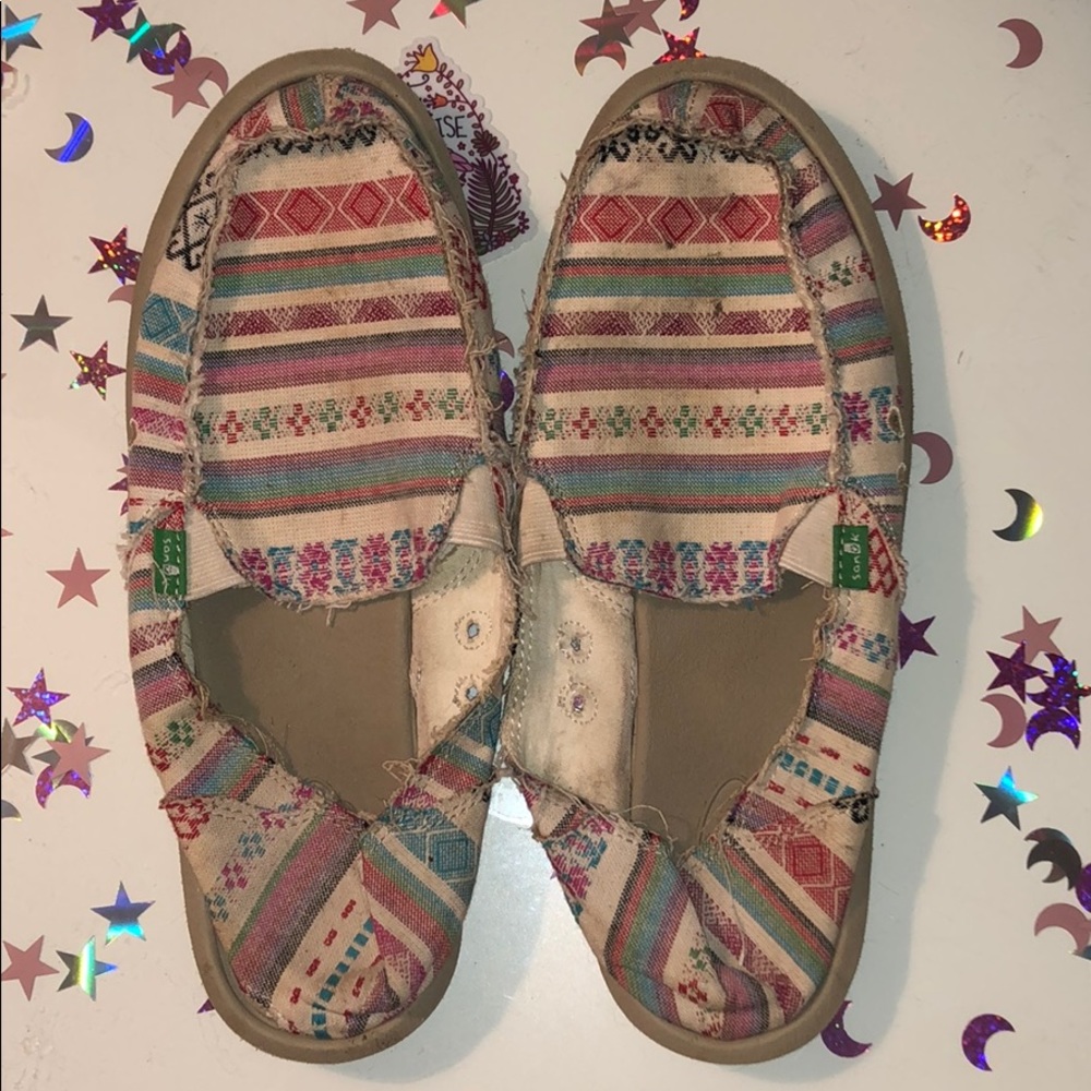 Sanuk slip ons
